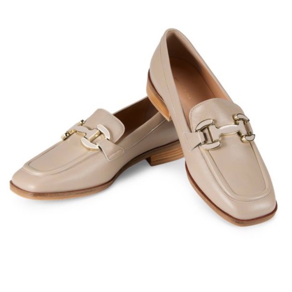 Bruno Magli Cream Leather Loafers